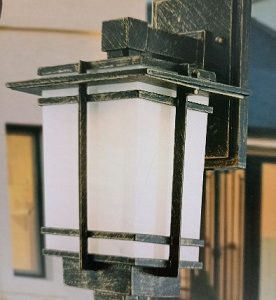 IM3 LAMPARA FAROL PARED BRONCE C/DIFUSOR PLASTICO BLANCO 188042WS-1BKG 1L E27