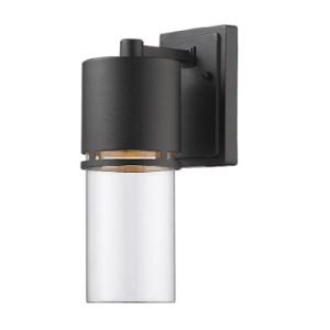 IM1 LAMPARA FAROL  PARED NEGRO VIDRIO TRANSPARENTE GRANDE 188048WL-1BK 1L E27