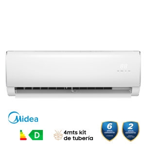 AIRE ACONDICIONADO MINI SPLIT ON / OFF 12000 BTU 220V EFICIENCIA 13S R410A MIDEA